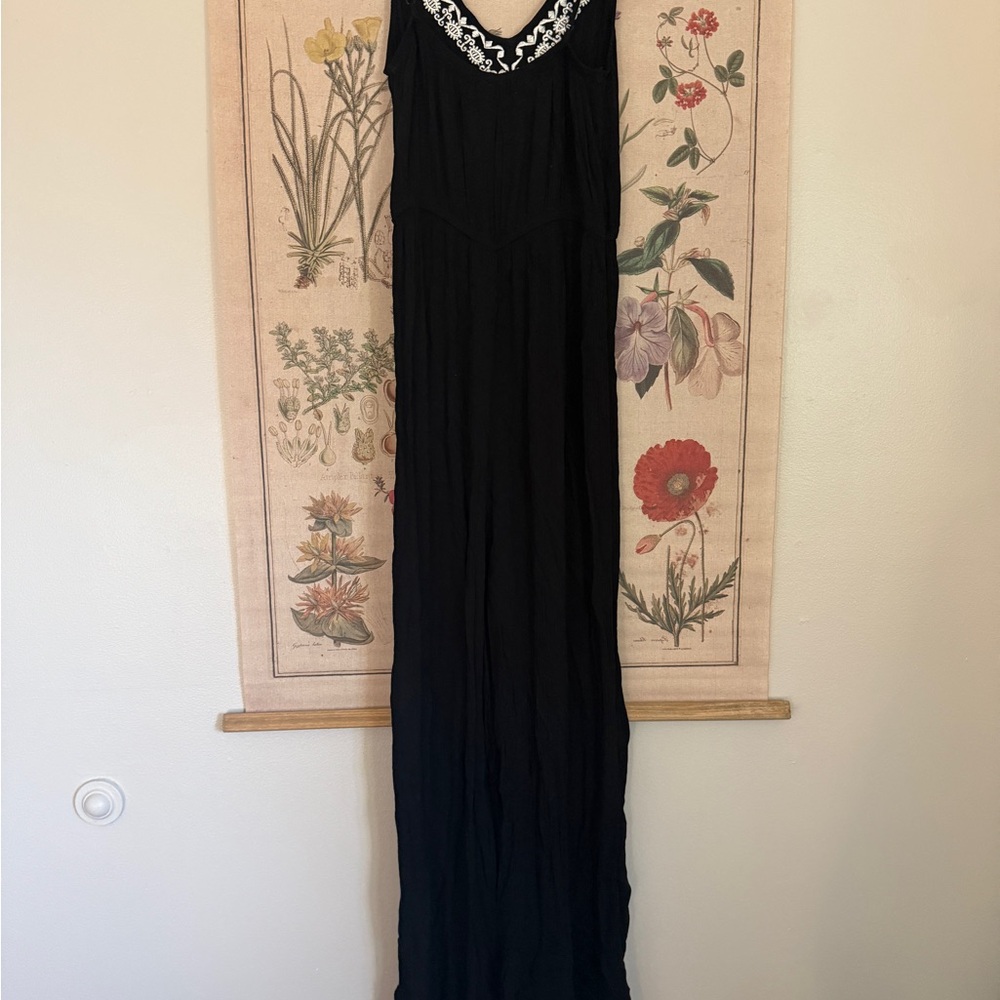 American Rag Co Black and white boho embroidered jumpsuit - Picture 7 of 8